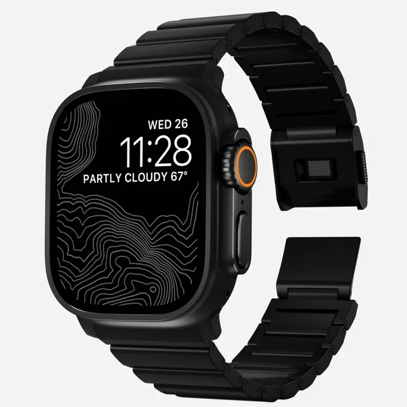 NOMAD cinturino in titanio per Apple Watch 46/49mm argento
