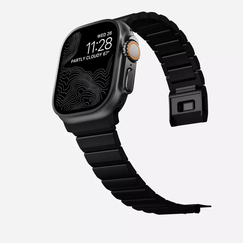 NOMAD cinturino in titanio per Apple Watch 46/49mm argento