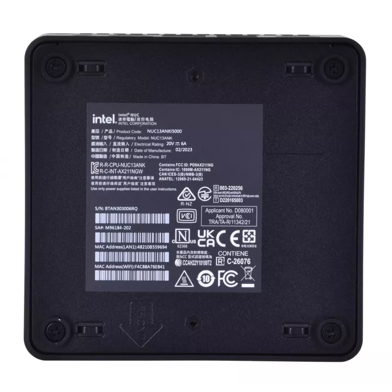 Actina 5901443205395 PC Intel Core i3-8100 8GB DDR4 1TB HDD Windows 10 Pro mini tower nero