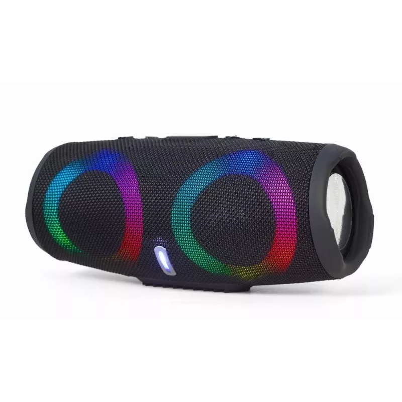 Gembird SPK-BT-LED-02 diffusore party Bluetooth portatile, 10 W, nero
