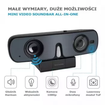ROCWARE RC08P telecamera, nera, USB, 1080i/720p, microfono integrato