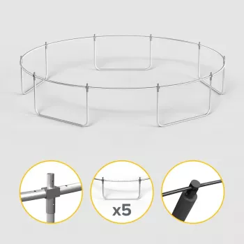 REBEL Active Trampoline PRO 15ft/457cm - nero/blu