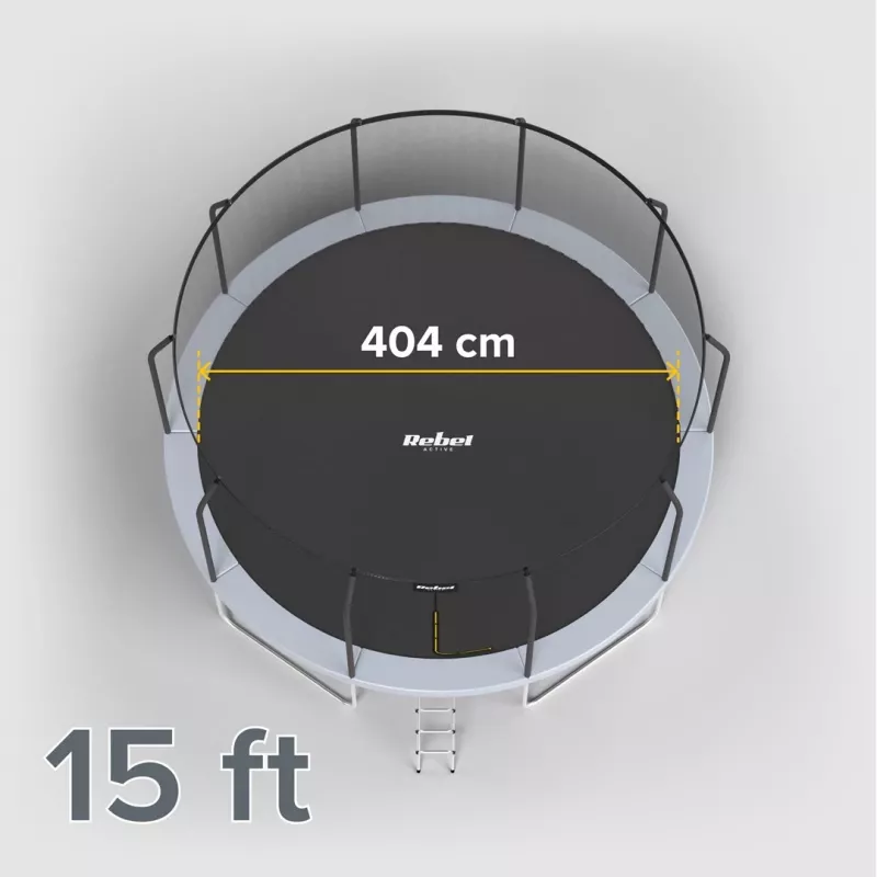 REBEL Active Trampoline PRO 15ft/457cm - nero/blu