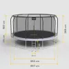 REBEL Active Trampoline PRO 15ft/457cm - nero/blu