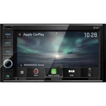 Kenwood DNR4190DABS autoradio 2-DIN con touchscreen 6,2 pollici, Bluetooth, DAB+, navigazione Garmin
