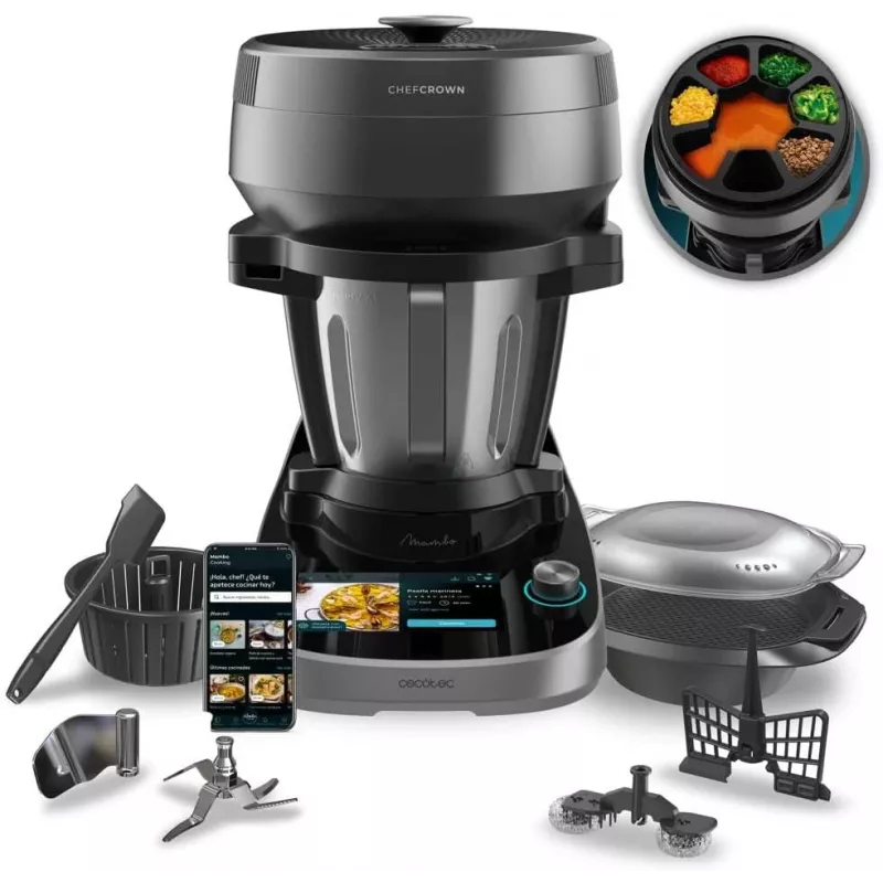 Cecotec Mambo CooKing Victory robot da cucina multifunzione 1700 W 4,5 L nero/grigio