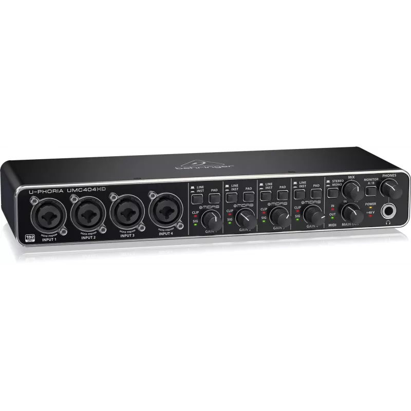 Behringer UMC404HD Interfaccia audio USB 4x4 24-bit/192 kHz con preamplificatori MIDAS