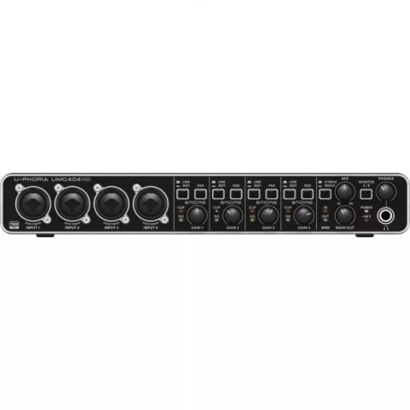 Behringer UMC404HD Interfaccia audio USB 4x4 24-bit/192 kHz con preamplificatori MIDAS
