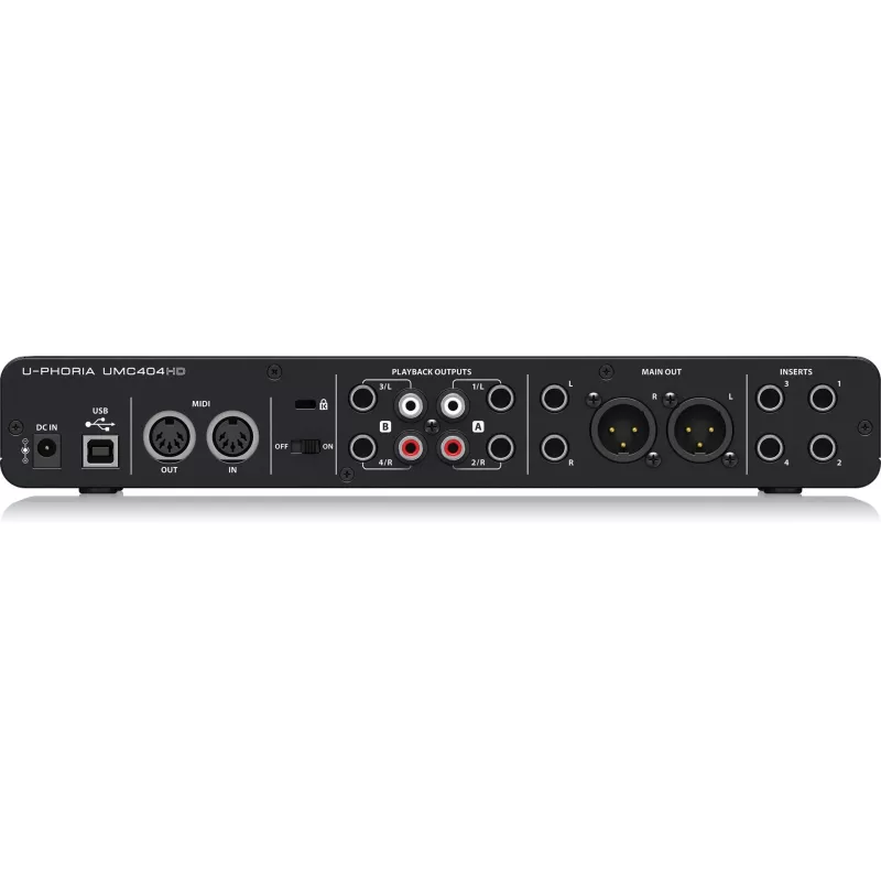 Behringer UMC404HD Interfaccia audio USB 4x4 24-bit/192 kHz con preamplificatori MIDAS