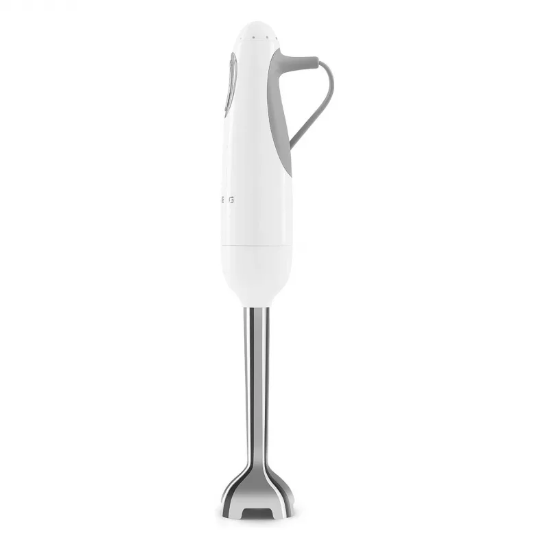 SMEG HBF03WHEU Frullatore a immersione, 700 W, braccio frullatore in acciaio inox, Bianco