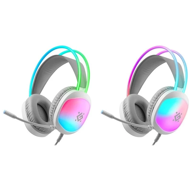 Defender Eclipse RGB Cuffie gaming Bianco