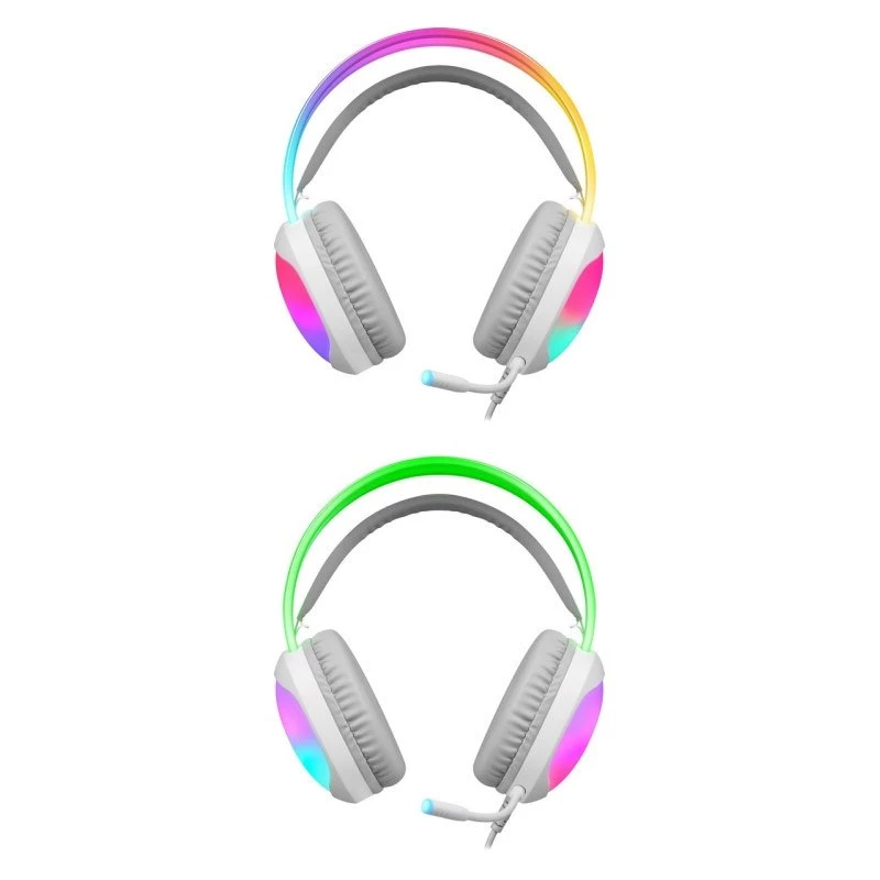 Defender Eclipse RGB Cuffie gaming Bianco