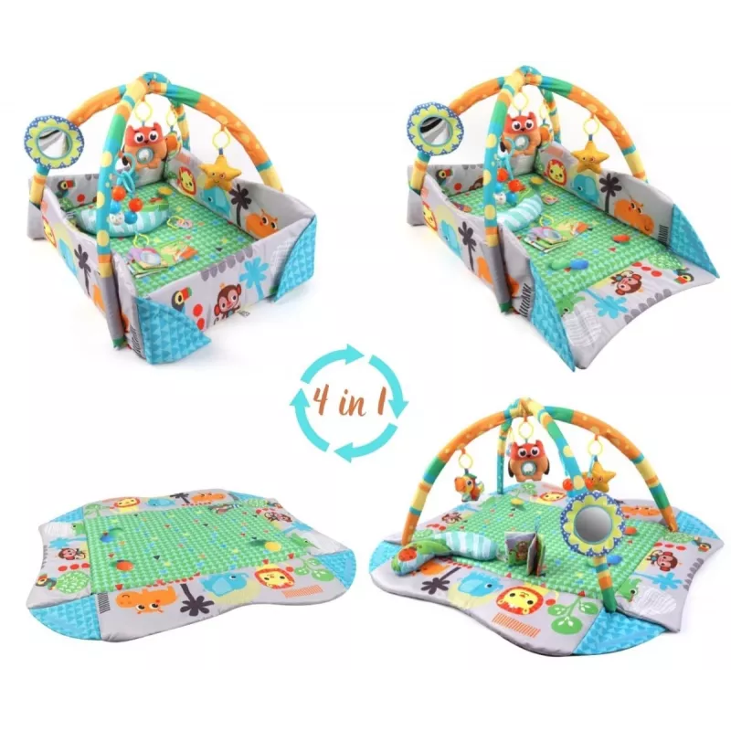 MILLY MALLY Tappetino gioco 4-in-1 giungla, piscina asciutta, box