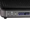 ELDOM GK200 GRILO Griglia di contatto 2000W con termostato regolabile, piastre antiaderenti, Nero/Argento