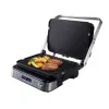 ELDOM GK200 GRILO Griglia di contatto 2000W con termostato regolabile, piastre antiaderenti, Nero/Argento