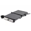ELDOM GK200 GRILO Griglia di contatto 2000W con termostato regolabile, piastre antiaderenti, Nero/Argento