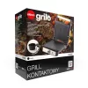 ELDOM GK200 GRILO Griglia di contatto 2000W con termostato regolabile, piastre antiaderenti, Nero/Argento
