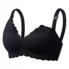 MOMCOZY YN46 Reggiseno per allattamento senza cuciture Support Floral Nero S