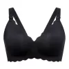 MOMCOZY YN46 Reggiseno per allattamento senza cuciture Support Floral Nero S