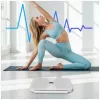 AWEI SS1 Bilancia pesapersone multifunzione con Bluetooth 5.0, bianca