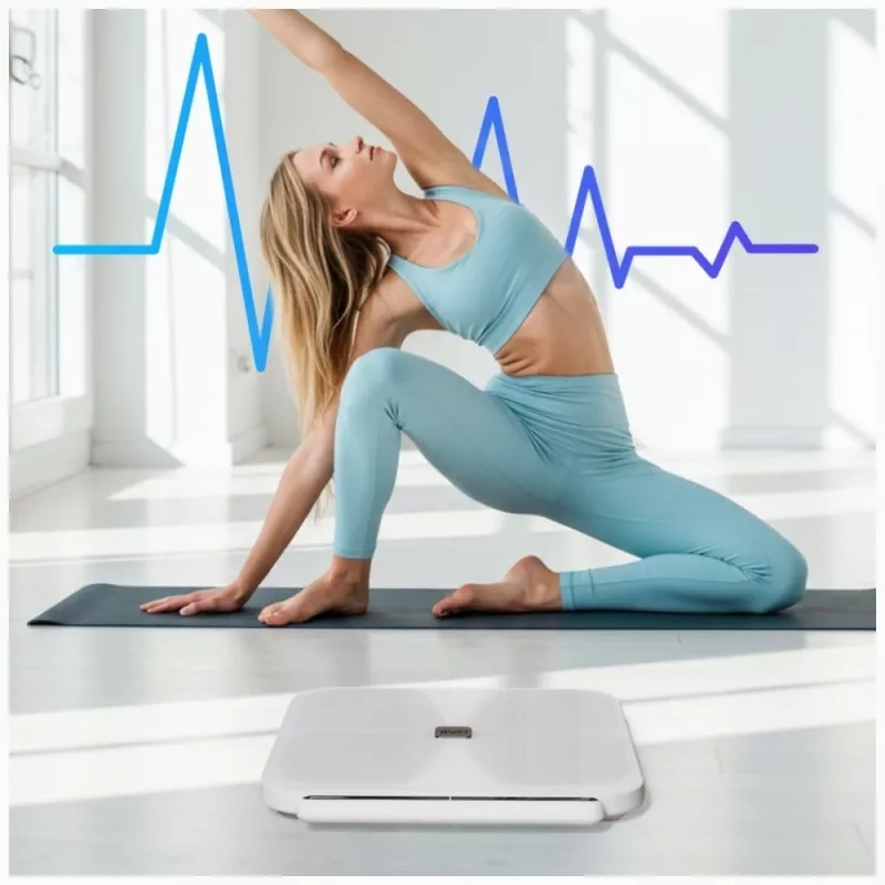 AWEI SS1 Bilancia pesapersone multifunzione con Bluetooth 5.0, bianca