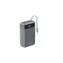 Gembird PB20-PD65-LCD-01 Powerbank a ricarica rapida con cavi integrati, 65W, 20000 mAh, nero