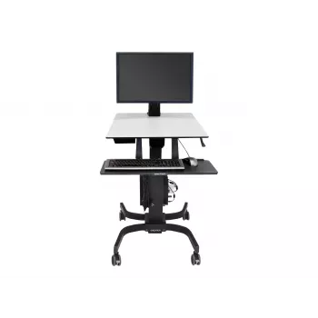 Ergotron WorkFit-C Single HD postazione di lavoro sit-stand - carrello mobile - nero, grigio - 12,7 kg - 76,2 cm (30 inch) - VESA 75x75, 100x100, 200x100, 200x200 - 360°