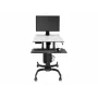 Ergotron WorkFit-C Single HD postazione di lavoro sit-stand - carrello mobile - nero, grigio - 12,7 kg - 76,2 cm (30