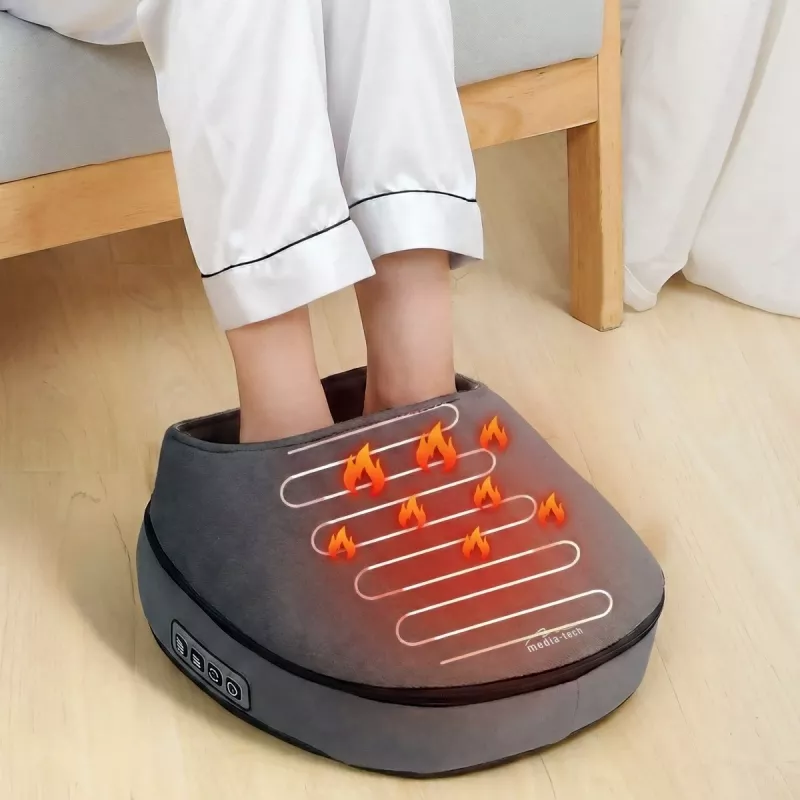 Media-Tech MT6541 massaggiatore riscaldante per piedi con Shiatsu e compressione ad aria