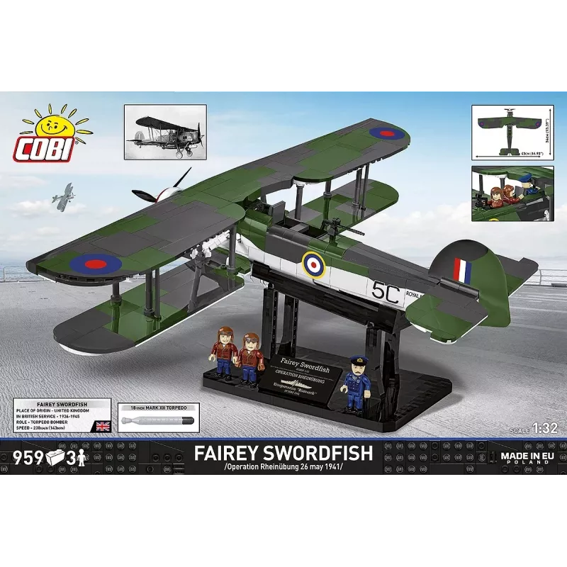 COBI KLOCKI mattoncini Fairey Swordfish Executive Edition 959 pezzi