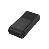 Gembird PB20-PD20-LCD-01 powerbank a ricarica rapida con cavi integrati, 20 W, 20000 mAh, nero