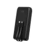 Gembird PB20-PD20-LCD-01 powerbank a ricarica rapida con cavi integrati, 20 W, 20000 mAh, nero