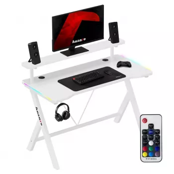 Huzaro Hero 1.9 RGB scrivania da gaming bianca