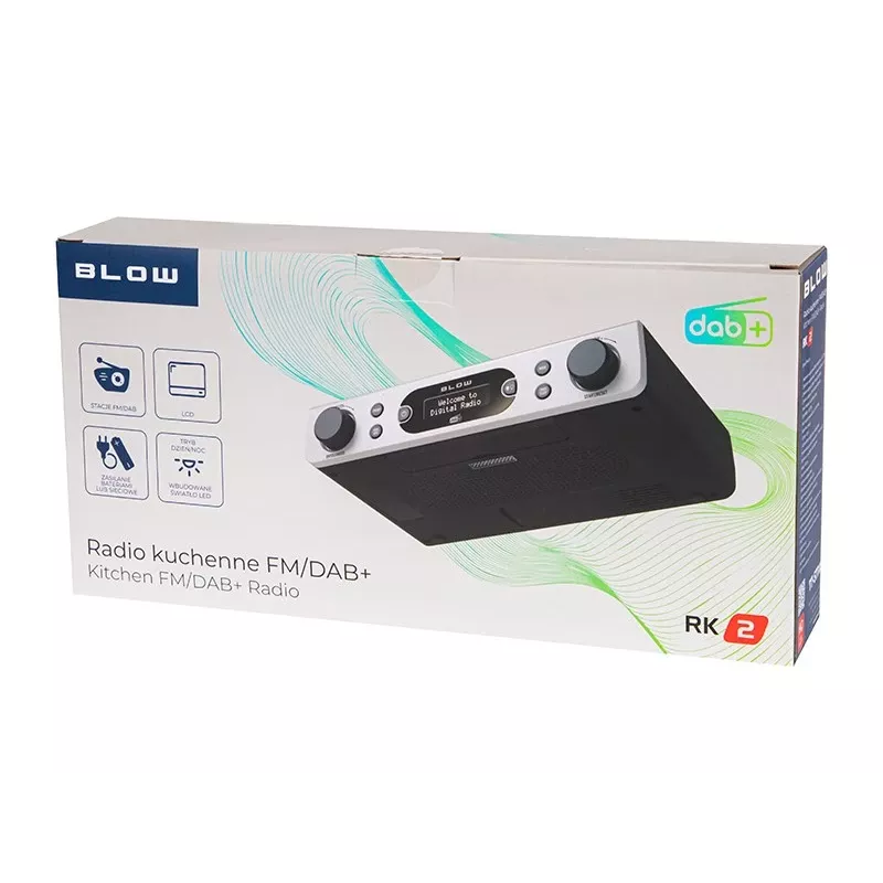 BLOW RK2 radio da cucina FM/DAB+ argento