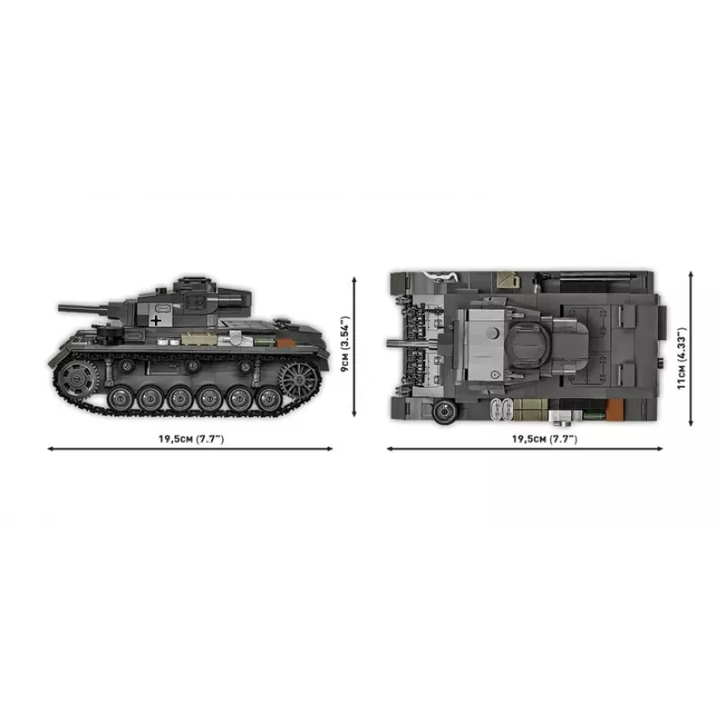 COBI 958 PCS HC WWII Panzer III Ausf. H set di mattoncini