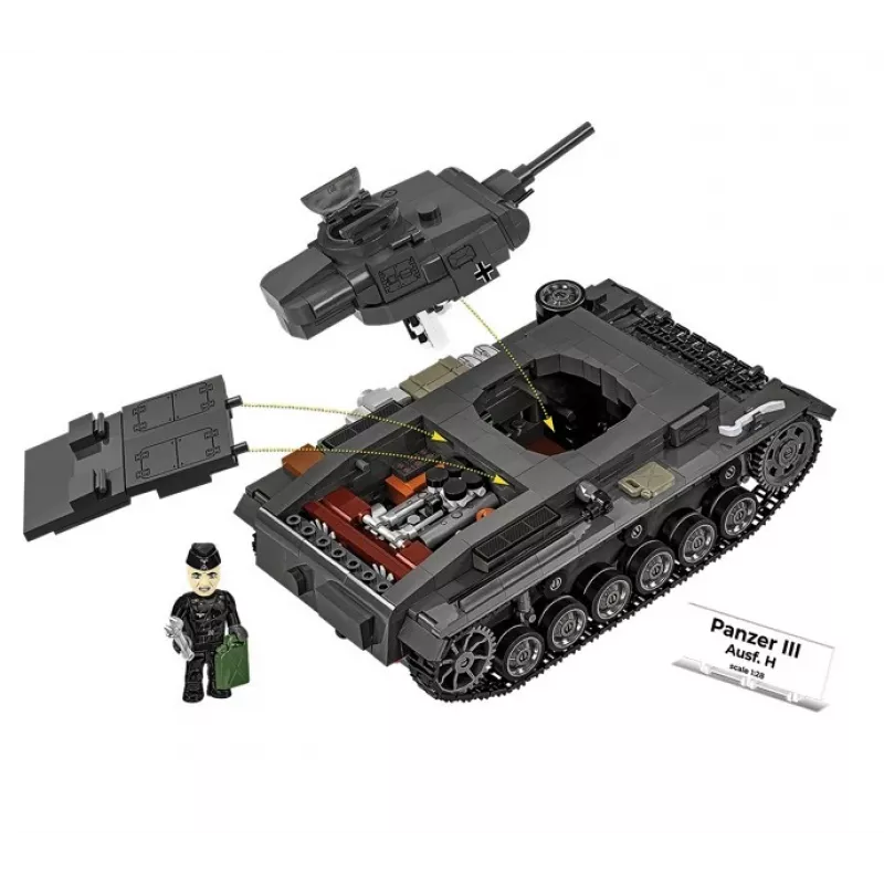COBI 958 PCS HC WWII Panzer III Ausf. H set di mattoncini