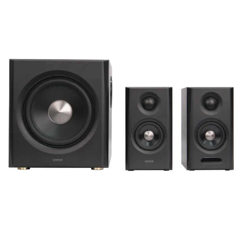 Edifier S355DB sistema di altoparlanti da scaffale 2.1 con subwoofer, noce