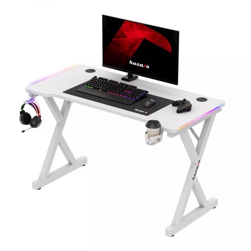 HUZARO HERO 2.3 RGB WHITE scrivania gaming
