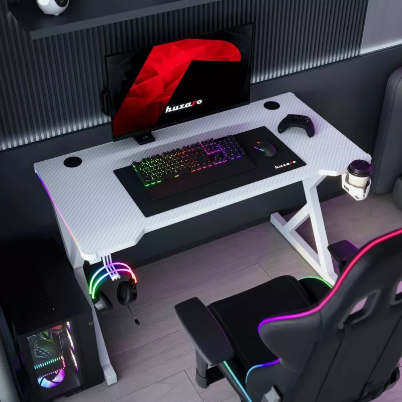 HUZARO HERO 2.3 RGB WHITE scrivania gaming