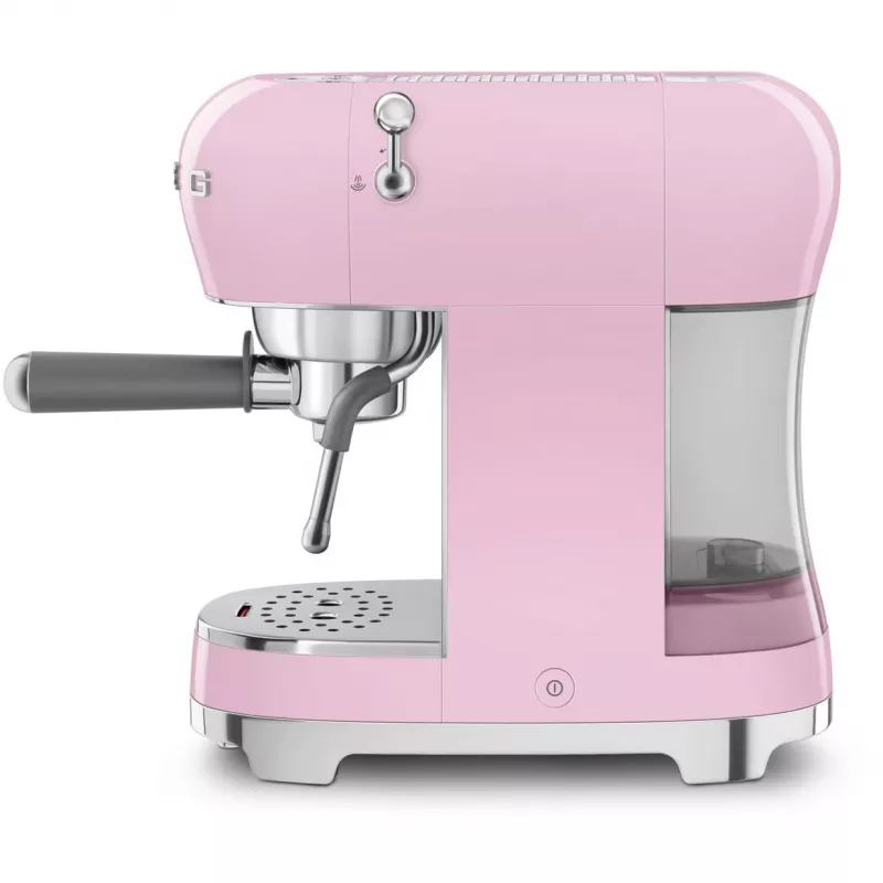 Smeg ECF02PKEU macchina per caffè espresso stile retrò anni '50, 1350 W, rosa