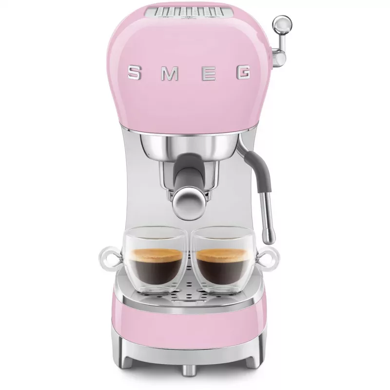 Smeg ECF02PKEU macchina per caffè espresso stile retrò anni '50, 1350 W, rosa
