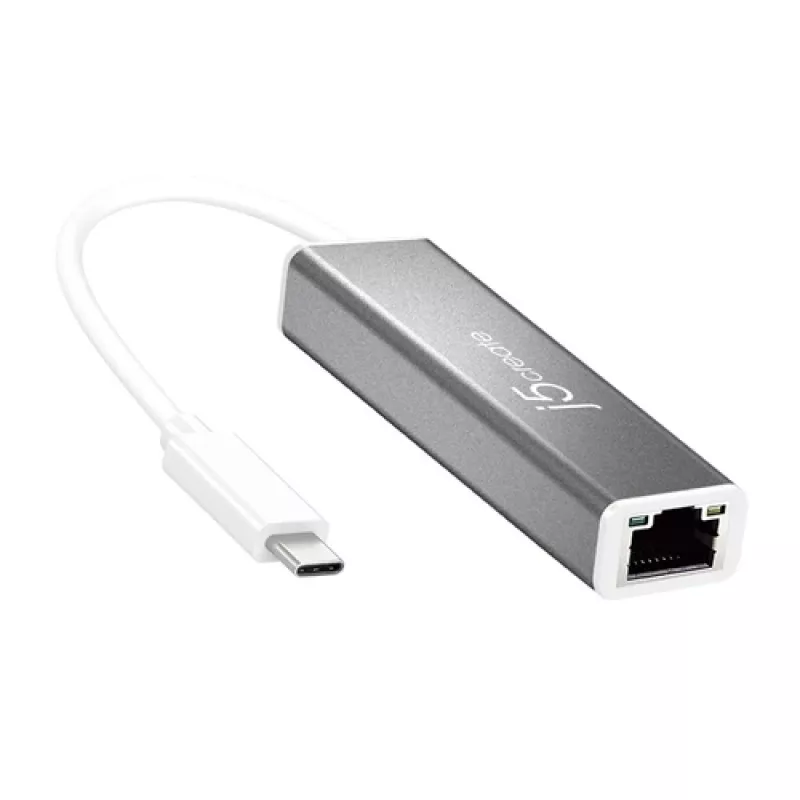 j5create adattatore USB-C a Gigabit Ethernet argento JCE133G-N