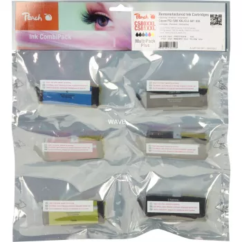 Peach Ink Save Pack Plus PI100-397 compatibile con Canon PGI-580XXL CLI-581XXL multipack 6 cartucce
