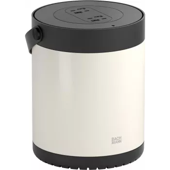Bachmann MOV:E unità di alimentazione mobile, 4x caricabatterie USB-A/C, 220 W, con adattatore per lucchetto di sicurezza, bianco/nero