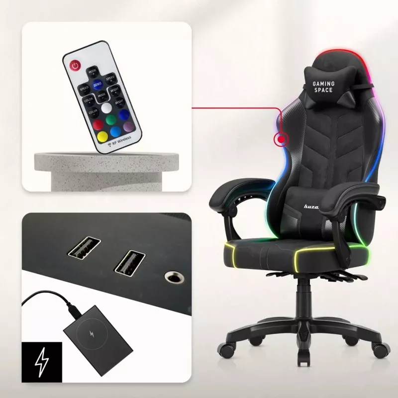 Huzaro Force 2.7 RGB Black sedia da gaming