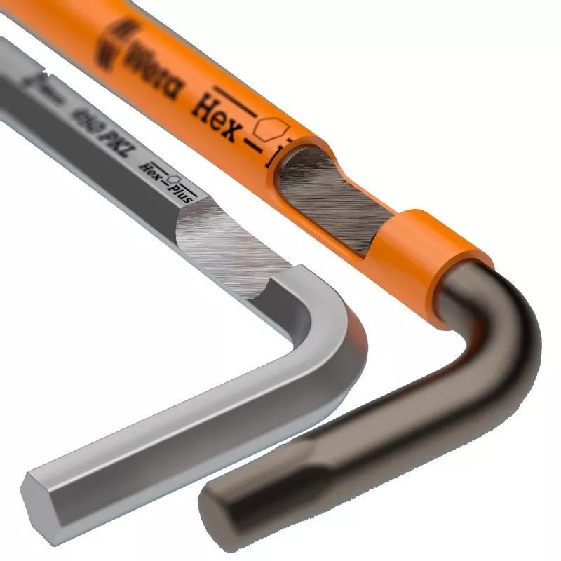 Wera 9740 Hex-Plus set chiavi a L metriche 9 pezzi con testa sferica e codifica a colori