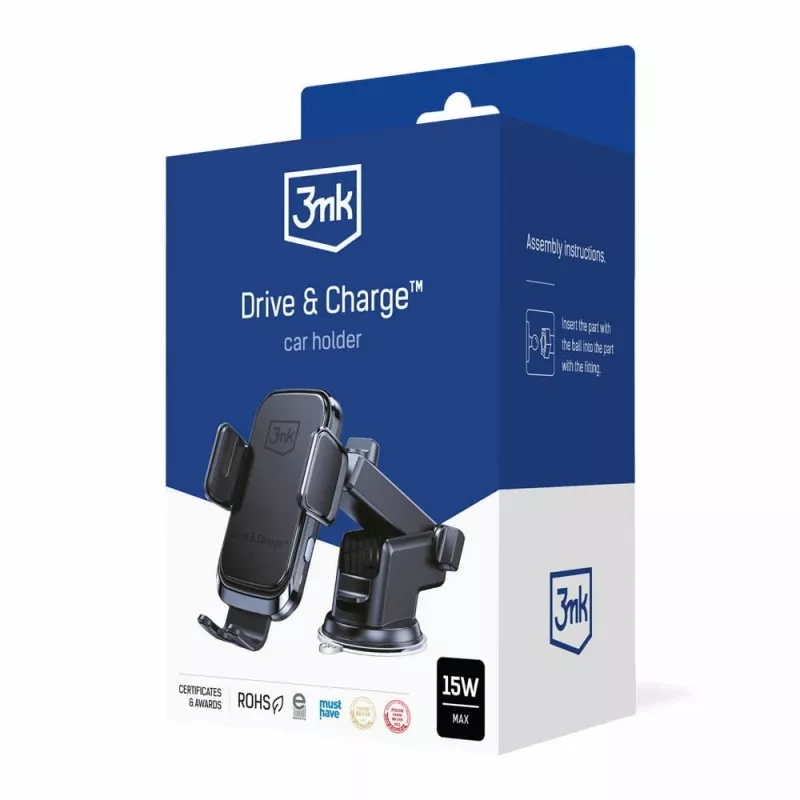3mk Drive & Charge supporto auto con caricabatterie wireless
