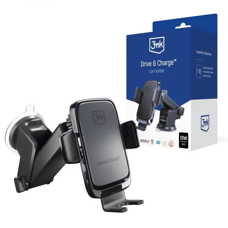 3mk Drive & Charge supporto auto con caricabatterie wireless