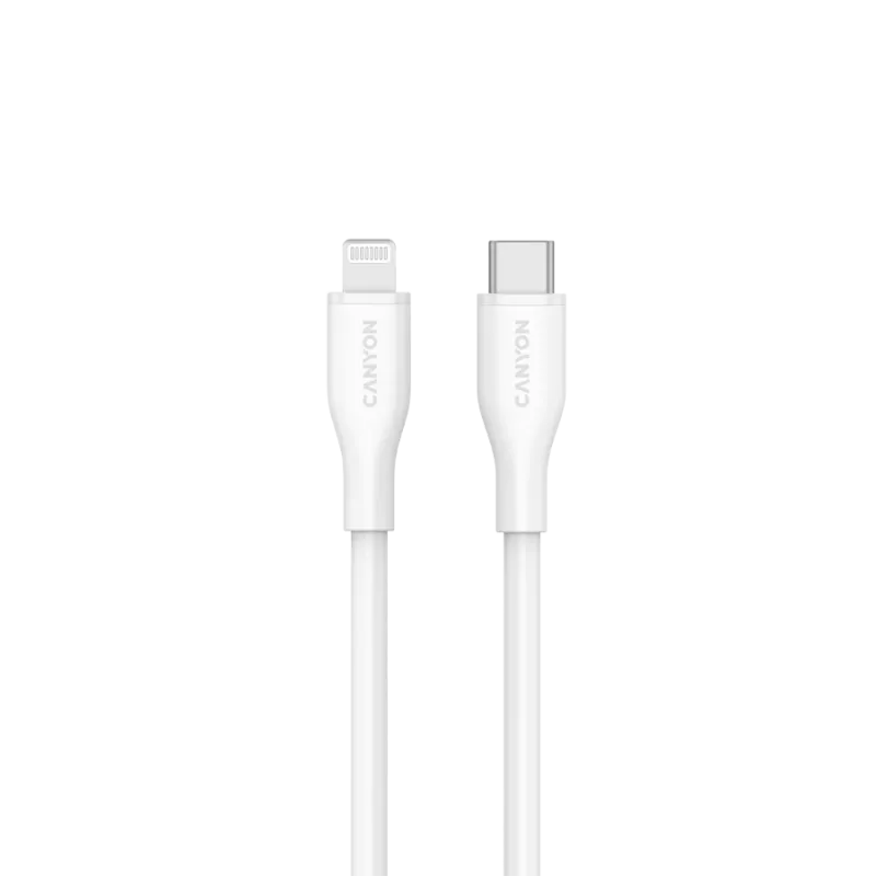 Canyon CLNM60SC10 cavo USB-C a Lightning 1m 60W MFi silicone bianco