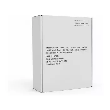 Cradlepoint R920 - router wireless - WWAN 1GbE Dual-Band - 3G, 4G - con piano NetCloud Ruggedized IoT Essentials di 5 anni